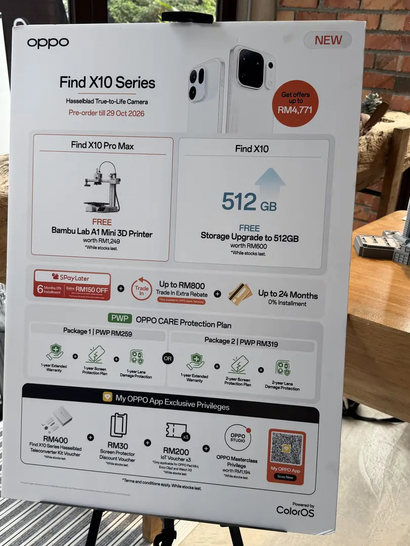 Poster tawaran pra-tempahan Find X10 Series