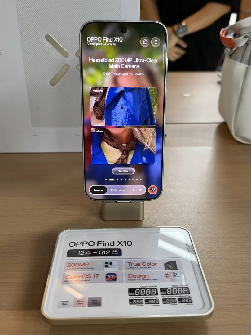 Find X10 dipamerkan dengan contoh gambar potret
