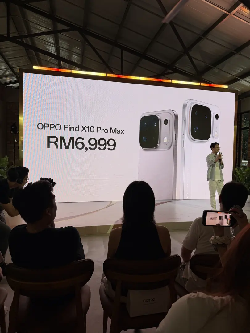 Harga Find X10 Pro Max RM6,999 di pentas